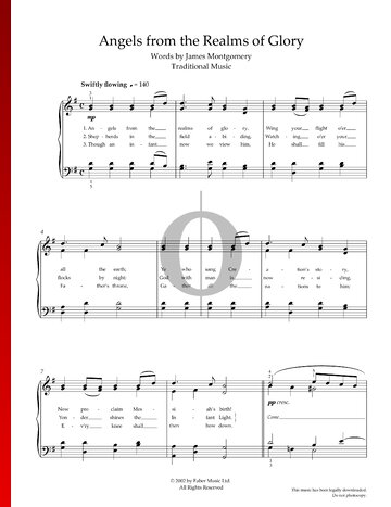 Angels From The Realms Of Glory Sheet Music