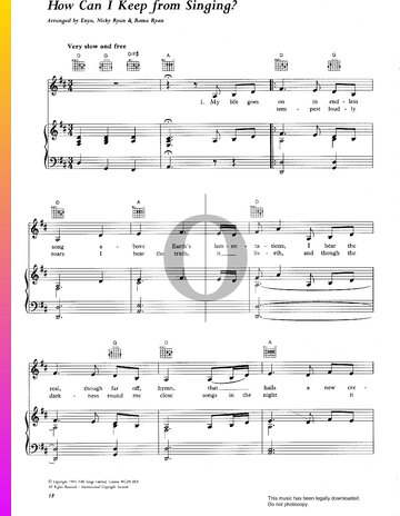 How Can I Keep From Singing? Sheet Music
