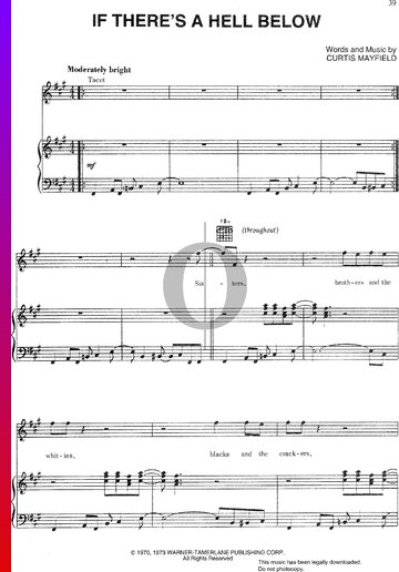 If There's A Hell Below Sheet Music