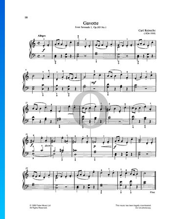 Partition Serenate, Op. 183 No. 1: Gavotte