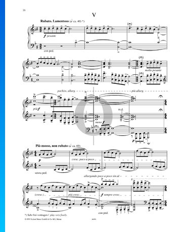 V - Rubato, Lamentoso Spartito