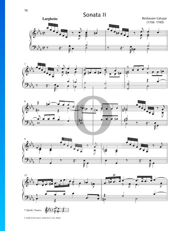 Sonata in E-flat Major, No. 2 Sheet Music