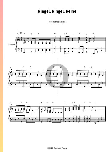 Ringel, Ringel, Reihe Musik-Noten