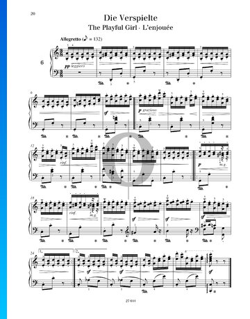 Die Verspielte, Op. 109 Nr. 6 Musik-Noten