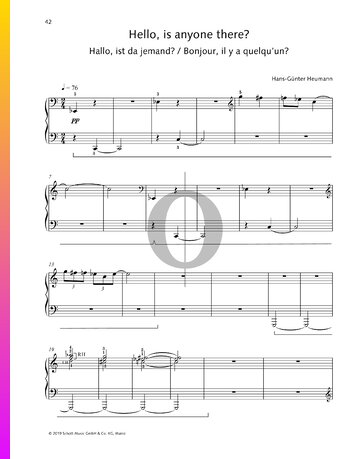 Hello, is anyone there? Sheet Music