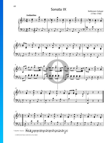 Sonata in E-flat Major, No.9 Sheet Music