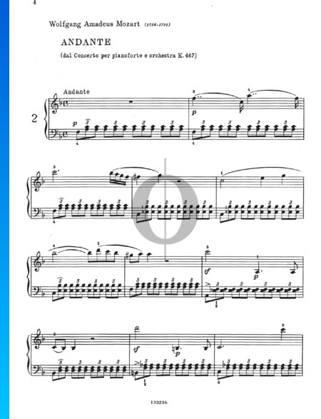 Klavierkonzert Nr. 21 in C-Dur, KV 467: 2. Andante