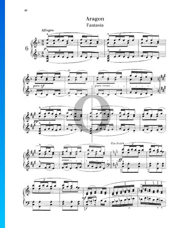 Suite Española No. 1, Op. 47: 6. Aragon (Fantasia) Sheet Music