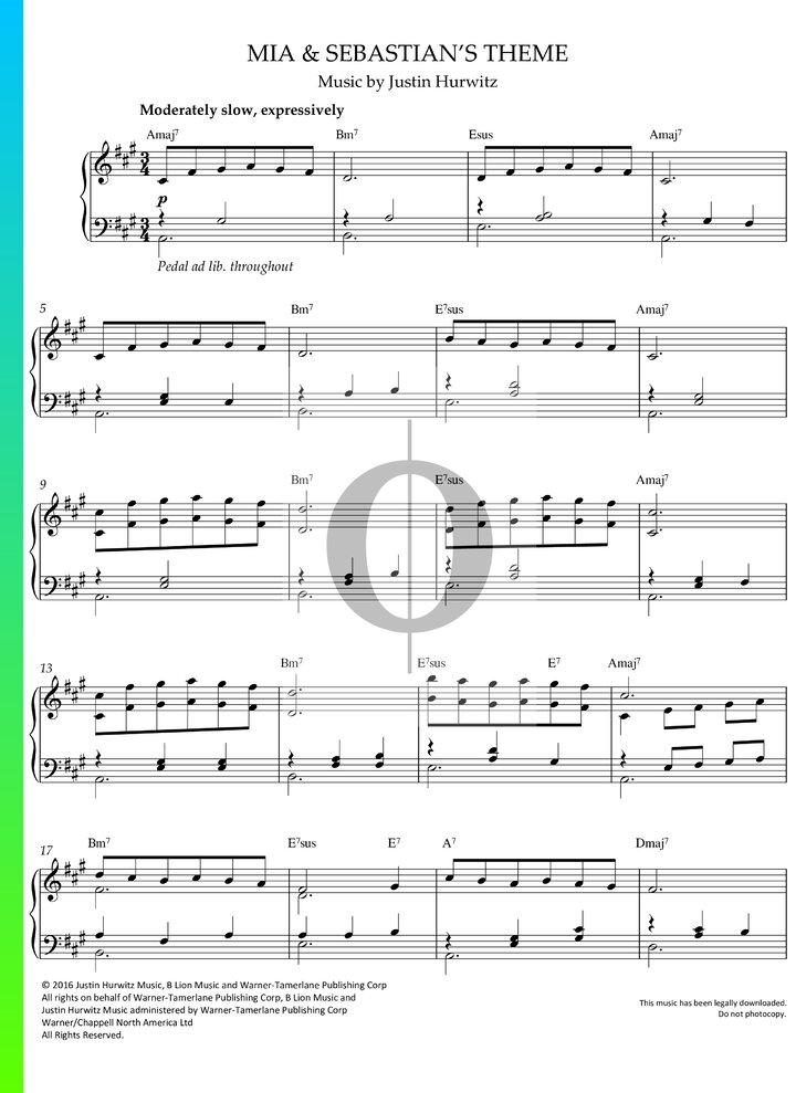 Mia and Sebastian’s Theme Piano Sheet – A Journey Through Love, Loss, and Melody