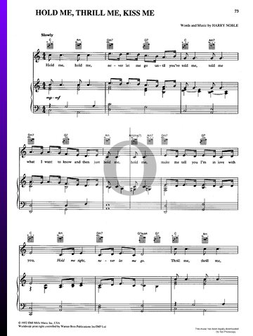 Hold Me, Thrill Me, Kiss Me Sheet Music