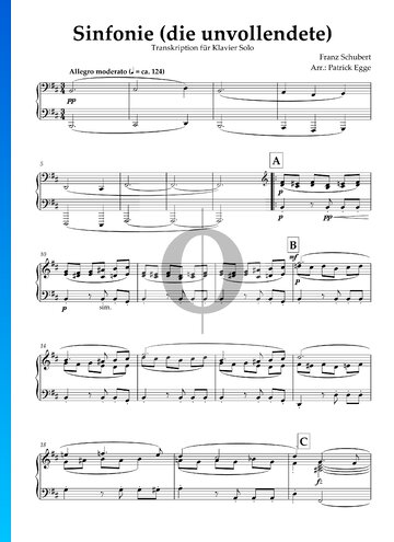 Symphony No. 8 in B Minor, D 759: 1. Allegro moderato Sheet Music