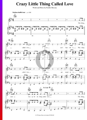 Crazy Little Thing Called Love Sheet Music