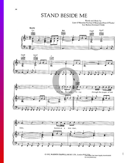 Stand Beside Me Sheet Music