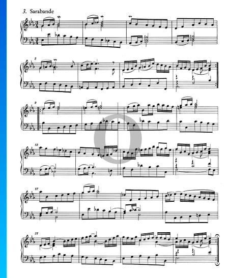 Suite Française No. 4 Es Major, BWV 815: 3. Sarabande Partition