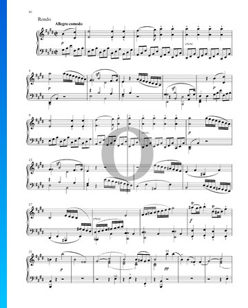Partition Sonate en Mi Majeur, Op. 14 No. 1: 3. Rondo