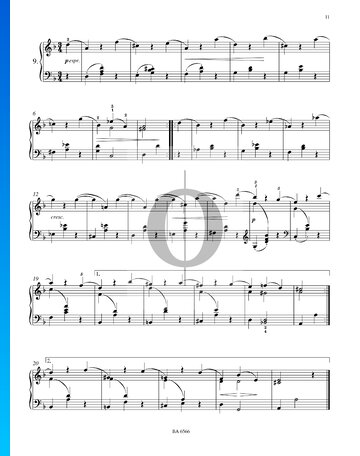 Sechzehn Walzer, Op. 39 Nr. 9 Musik-Noten