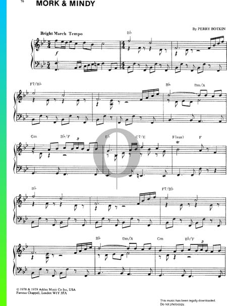 Mork & Mindy Sheet Music