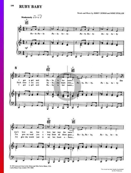 Ruby Baby Sheet Music