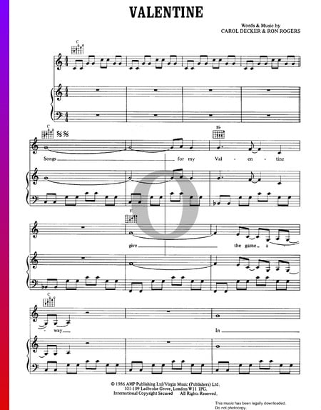Valentine Partitura