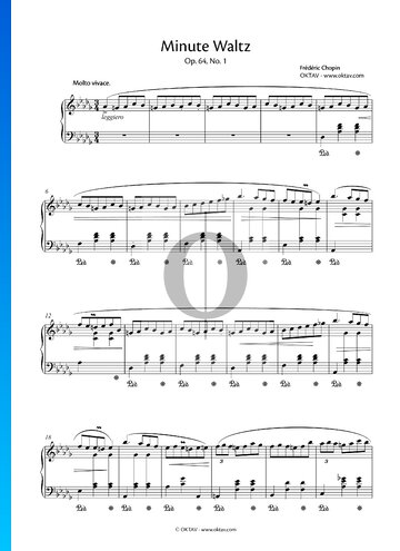 Vals, Op. 64 n.º 1 (Vals del minuto) Partitura