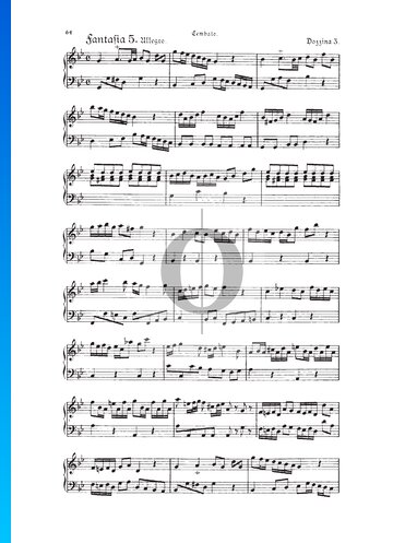 Fantasia, Douzaine III No.5: Allegro, TWV 33:29 Sheet Music