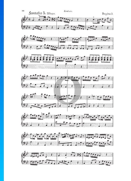 Fantasie, Douzaine III Nr.5: Allegro, TWV 33:29 Musik-Noten