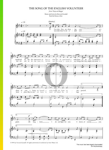 The Song of the English Volunteer Partitura