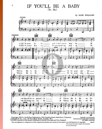 If You'll Be A Baby (To Me) Sheet Music