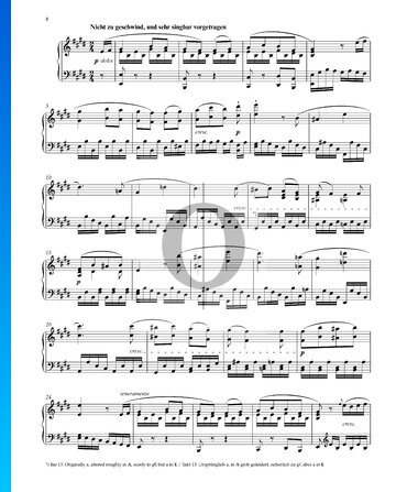 Sonate in e-Moll, Op. 90 Nr 27: 2. Satz Musik-Noten
