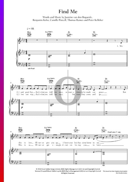 Find Me Sheet Music
