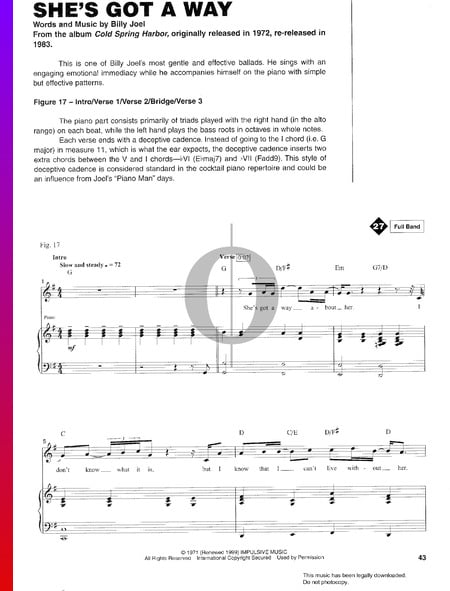 She's Got A Way Sheet Music