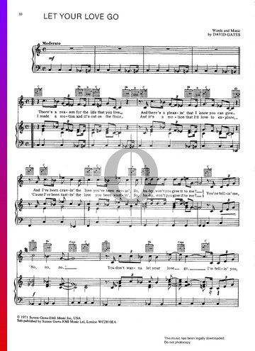 Let Your Love Go Sheet Music
