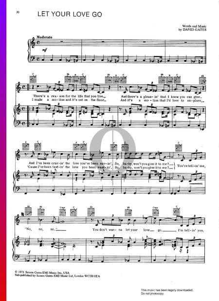 Let Your Love Go Musik-Noten