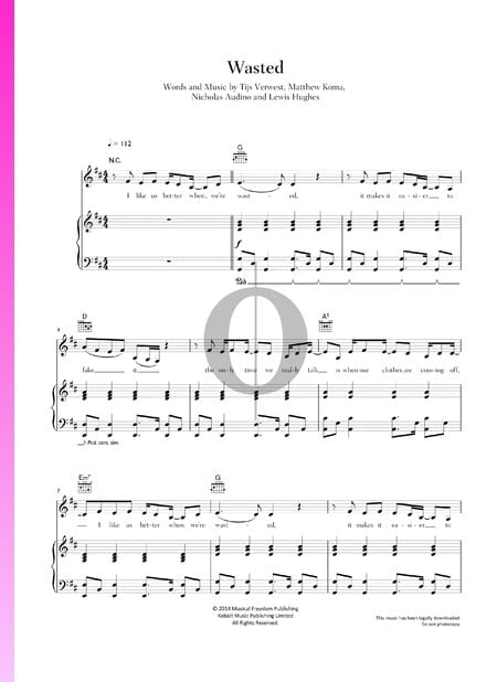 Wasted Sheet Music
