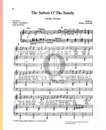The Saftest O' The Family Partitura