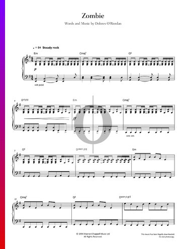 Zombie Sheet Music - 46 Arrangements Available Instantly - Musicnotes