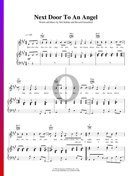 Next Door To An Angel Musik-Noten