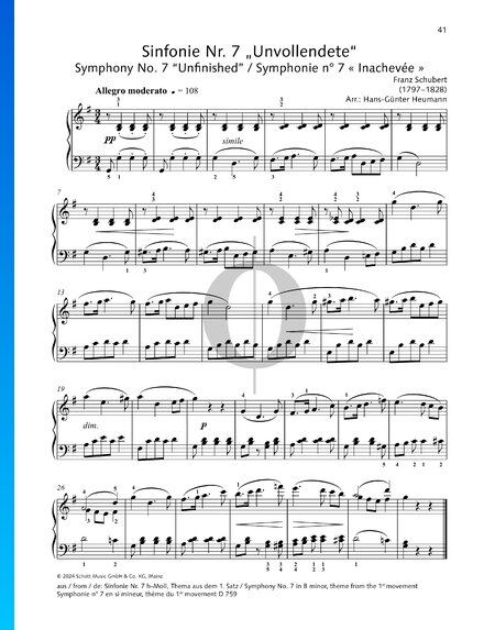 Symphony No. 7 in E Major, D 759 (Unfinished) : 1. Allegro moderato