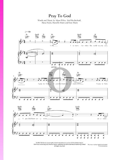 Pray To God Sheet Music