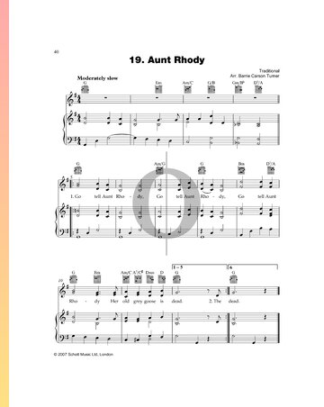 Aunt Rhody Sheet Music