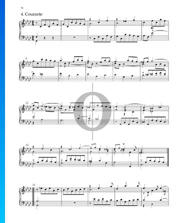 Suite No. 8 F Minor, HWV 433: 4. Courante Sheet Music