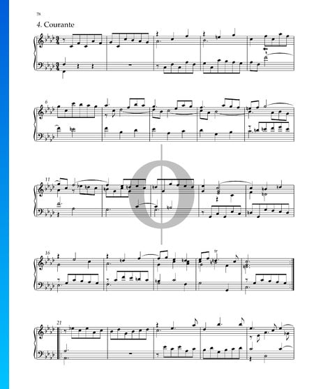Suite No. 8 F Minor, HWV 433: 4. Courante Sheet Music