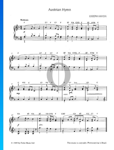 Emperor's Hymn Sheet Music