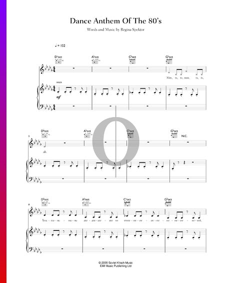 Dance Anthem Of The 80's Sheet Music