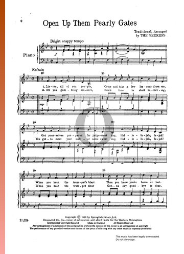 Open Up Them Pearly Gates Sheet Music