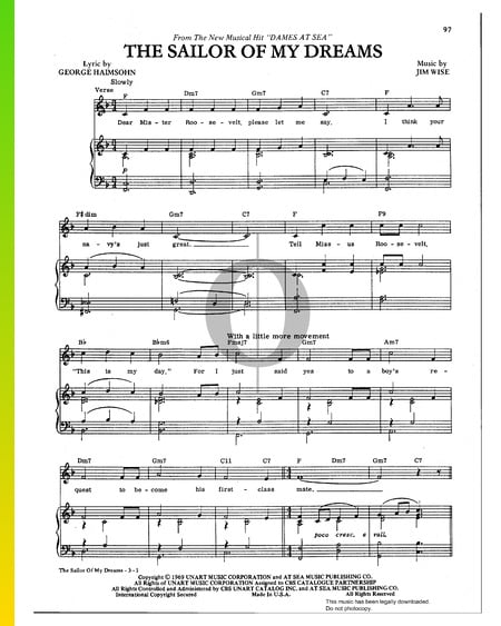 The Sailor Of My Dreams Musik-Noten