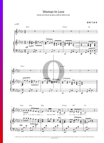 Woman In Love Partitura