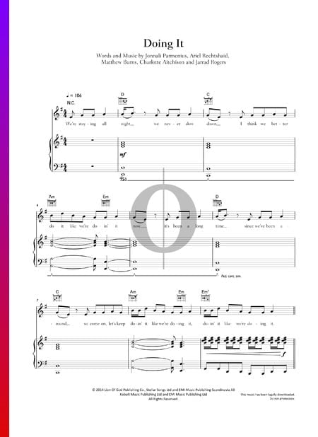 Doing It Sheet Music