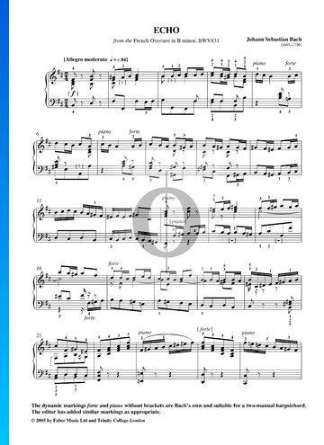 French Overture, BWV 831: 11. Echo Sheet Music