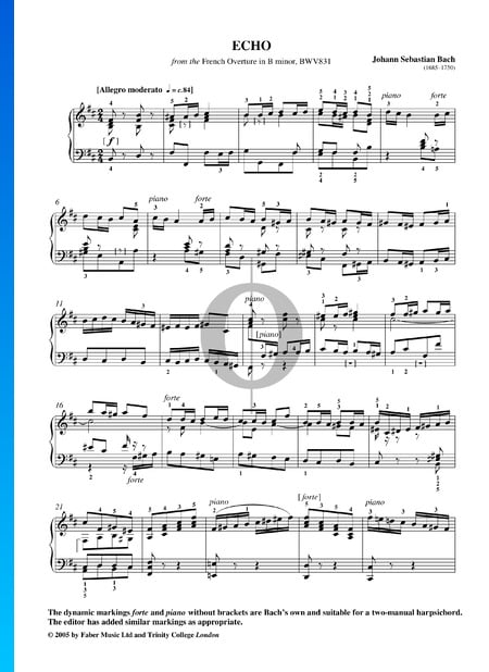 Ouverture nach Französischer Art, BWV 831: 11. Echo Musik-Noten